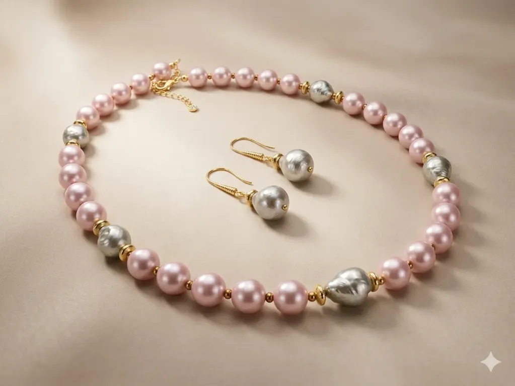 Pink Pearl Necklace